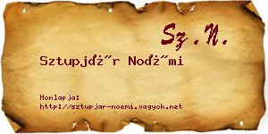 Sztupjár Noémi névjegykártya